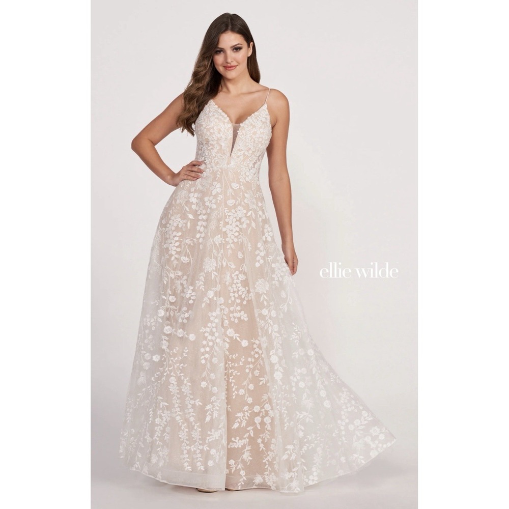 Ellie Wilde EW121005  Size 6 Retail $839 Bridal Prom‎ Ballgown A-Line Sleeveless
